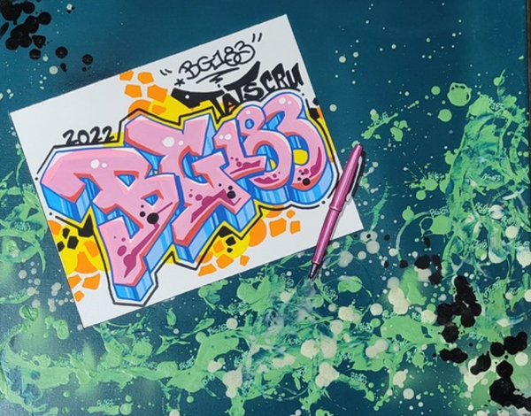 Espacio de trabajo Tats Cru Pintura original en aerosol por BG183