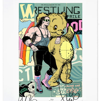 Wrestling With Faile Block Archival Print by Faile