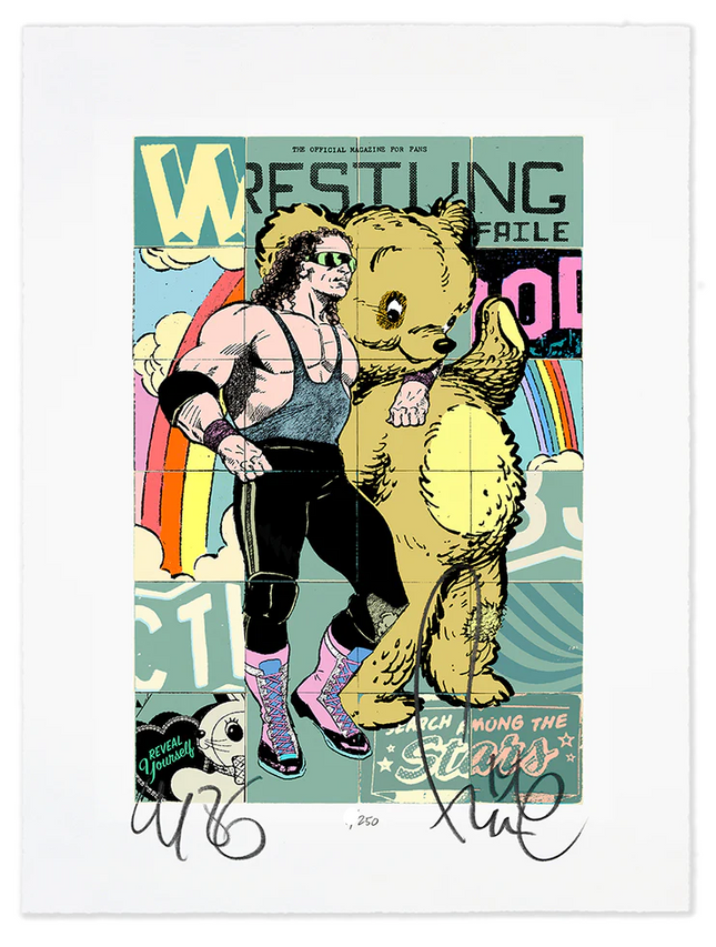 Wrestling With Faile Block Archival Print by Faile