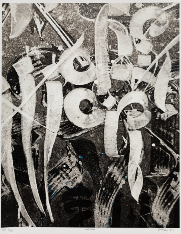 Impresión serigráfica PP incorrecta de Chaz Bojorquez