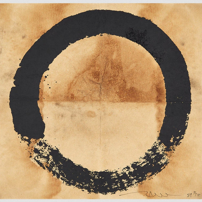 Coffee Zen Enso Black SP Silkscreen Print by Takashi Murakami TM/KK