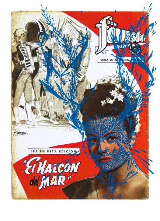 El Halcon del Mar Blue Archival Print by Stinkfish