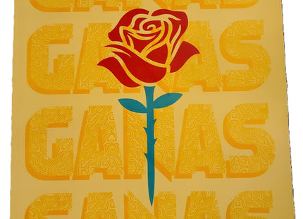 Ganas Dignity Rose HPM Stencil Print by Ernesto Yerena Montejano- Hecho Con Ganas