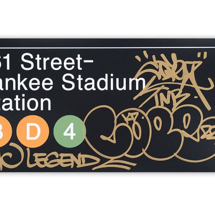 161 Street-Yankee Station Gold HPM Silkscreen Print by Cope2- Fernando Carlo