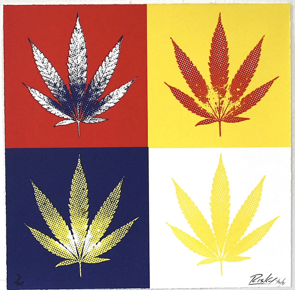 420 Warhol Style #2 Serigraph Print by Risk Rock