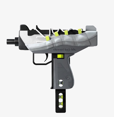 95 Neon Shoeuzi 75% Gun Art Sculpture by J-LDN aka Jack London
