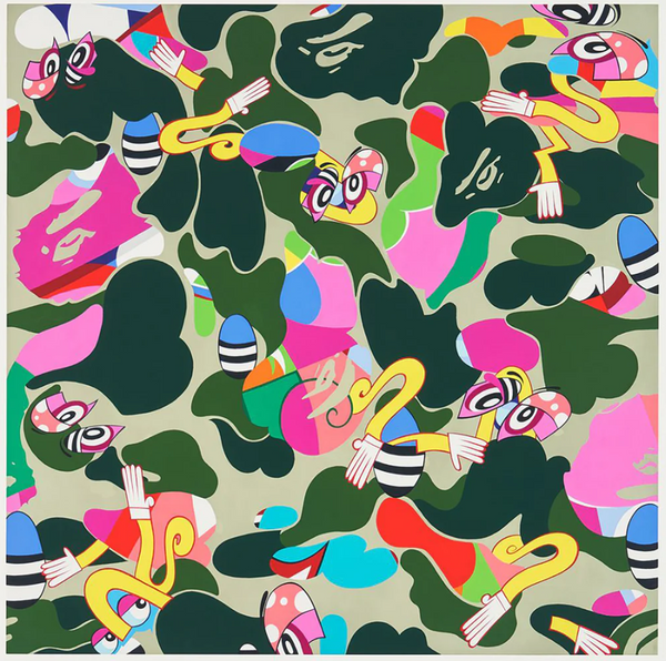 Bape x Erickink Abc Camo Green UltraGiclée Print by Eric Inkala