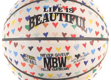 Mondriart Basketball Sports Ball Object Art by Mr Brainwash- Thierry Guetta