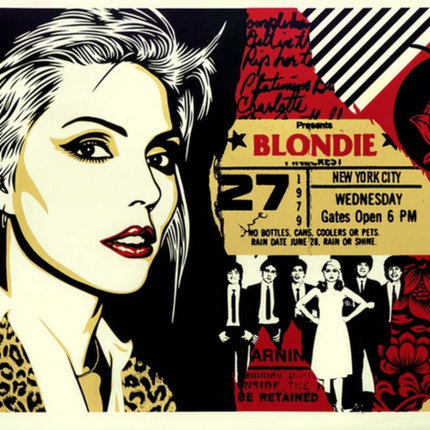 Blondie on Bowery Silkscreen Print by Shepard Fairey- OBEY