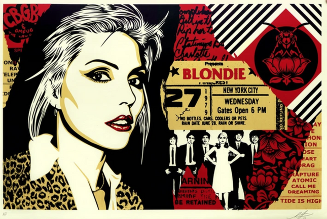 Blondie on Bowery Silkscreen Print by Shepard Fairey- OBEY