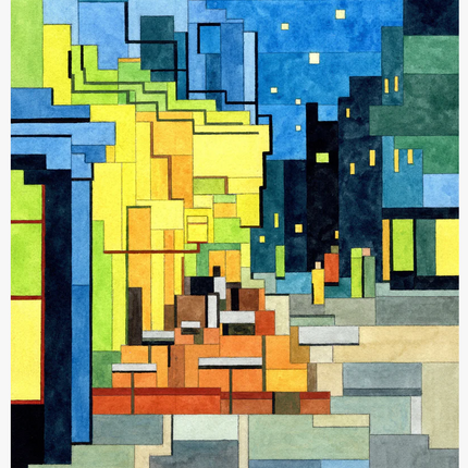 Cafe Terrace At Night Giclee Print by Adam Lister