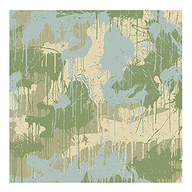CamoSplash Green Tan Gray Silkscreen Print by Mr Brainwash- Thierry Guetta