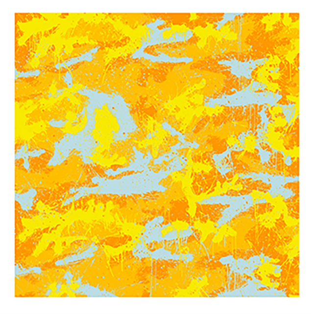 CamoSplash Orange Yellow Silkscreen Print by Mr Brainwash- Thierry Guetta