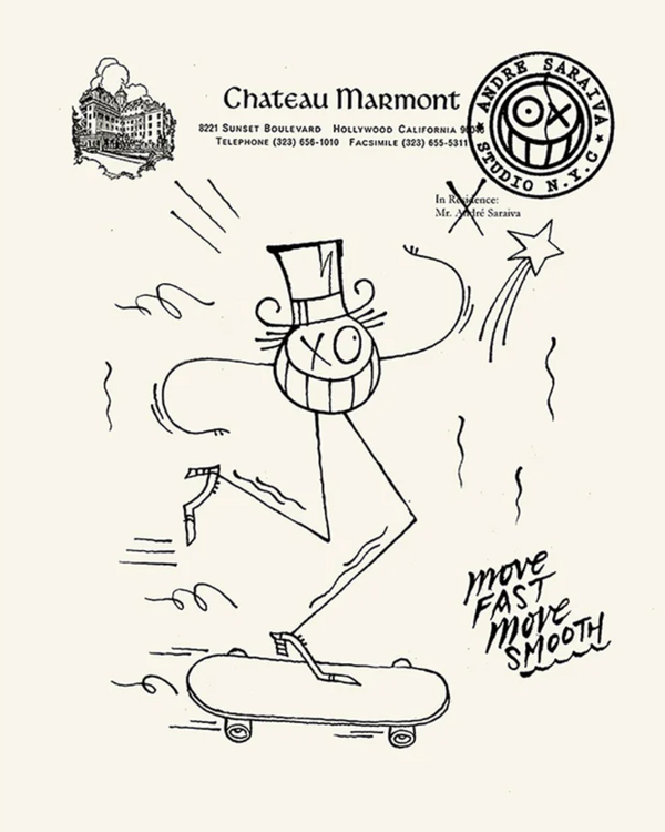 Chateau Marmont Black Letterpress Print by Mr André Saraiva