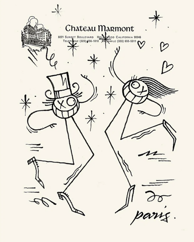 Chateau Paris Black Letterpress Print by Mr André Saraiva