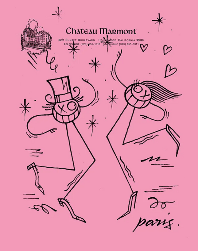 Chateau Paris Love Letterpress Print by Mr André Saraiva