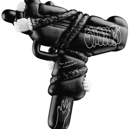 Clingy Companion Black Shoeuzi 100% Gun Art Sculpture by J-LDN aka Jack London