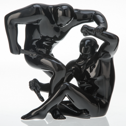 Destroying The Weak Black Glazed Porcelain Sculpture by Cleon Peterson x Case Studyo