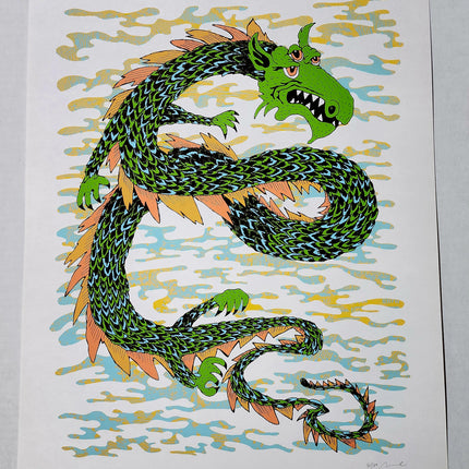 Dragon Draft Misty Mountain Hop Silkscreen Print by Nate Duval
