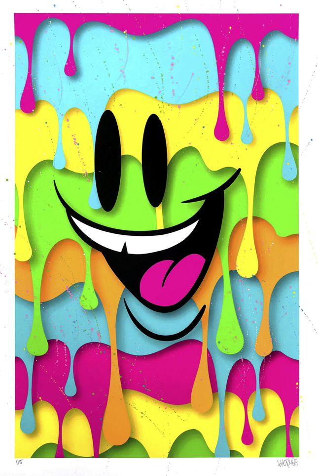 Drip Phase HPM Spray Paint Embellished Archival Print by Sket-One