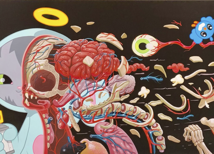 Exploding Bunnykitty Giclee Print by Nychos x Dave Persue