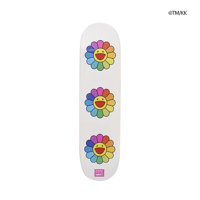 Flower 8.0 White Skateboard Art Deck by Takashi Murakami TM/KK