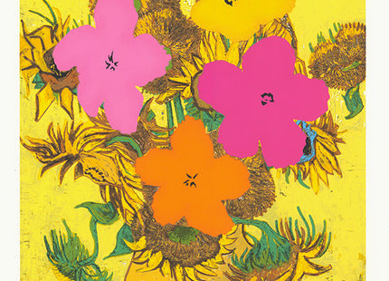 Flower and Sun Silkscreen Print by Mr Brainwash- Thierry Guetta