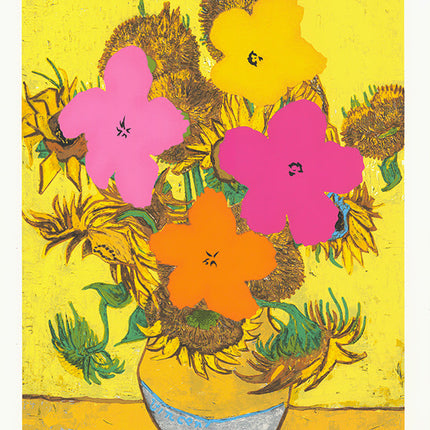 Flower and Sun Silkscreen Print by Mr Brainwash- Thierry Guetta