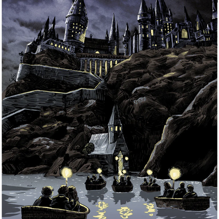 Hogwarts Harry Potter Silkscreen Print by Tim Doyle