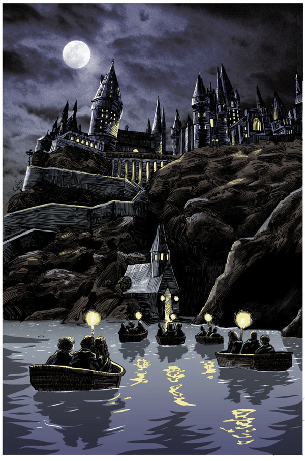 Hogwarts Harry Potter Silkscreen Print by Tim Doyle