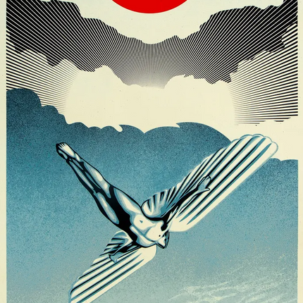 Icarus Democracy Silkscreen Print by Shepard Fairey- OBEY