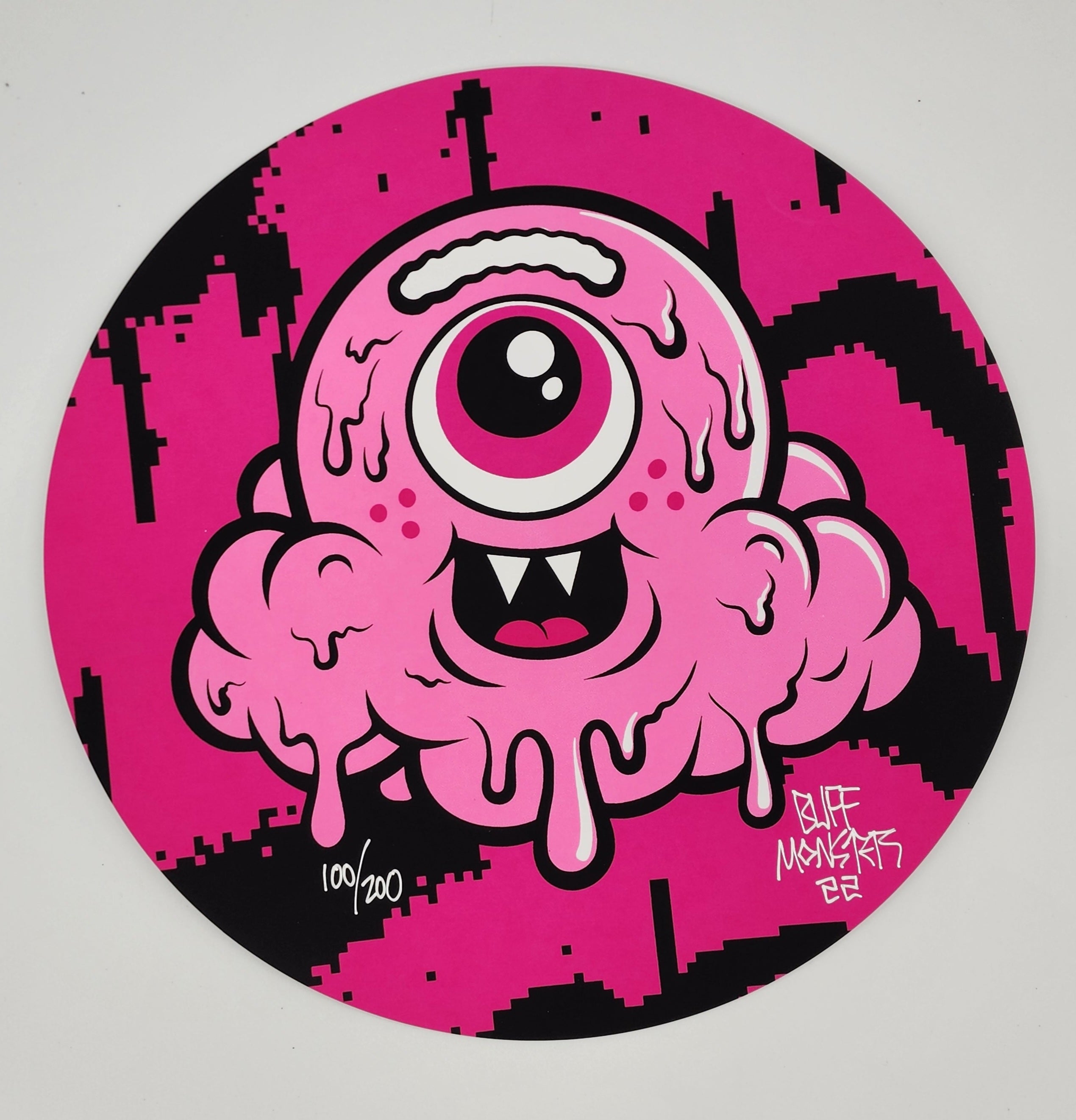 Looking Up Round Silkscreen by Buff Monster – Sprayed Paint Art Collection