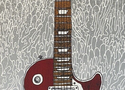 Lucy Georges Guitar Silkscreen Print by Nate Duval