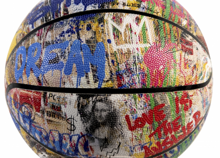 MBW Collage Basketball Sports Ball Object Art by Mr Brainwash- Thierry Guetta