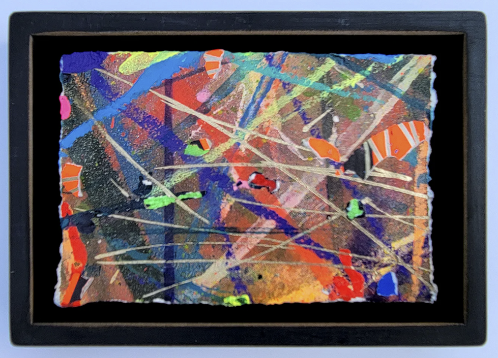 Mini Abstract Shadowbox 05_5a Original Spray Paint Acrylic Painting by ...