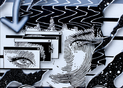 Mugshot Original Acrylic on Wood Painting by AL Grime