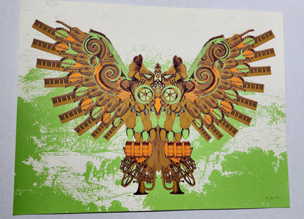 Music Owl AP Silkscreen Print by Nate Duval