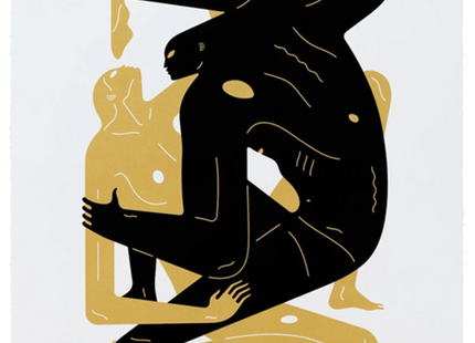 My Love Is Vengeance White Silkscreen Print by Cleon Peterson