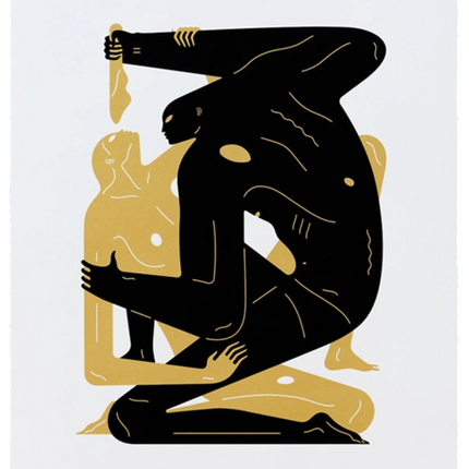 My Love Is Vengeance White Silkscreen Print by Cleon Peterson