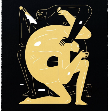 Never Win Never Lose Black Silkscreen Print by Cleon Peterson