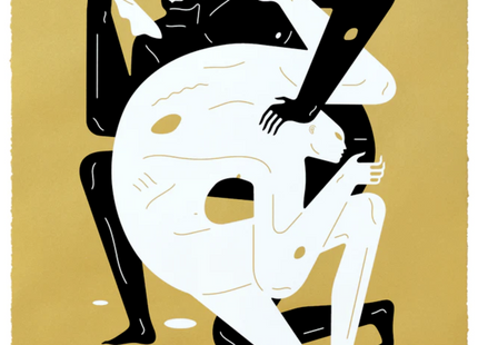Never Win Never Lose Gold Silkscreen Print by Cleon Peterson