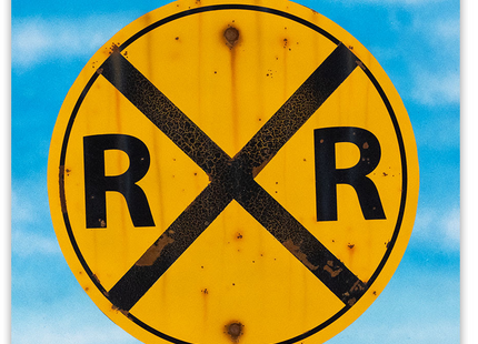 Railroad in the Sky Original Spray Paint Acrylic Painting by Lyric One