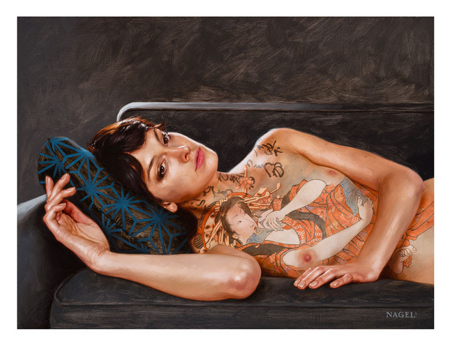 Reclining With Teraoka Archival Print by Aaron Nagel