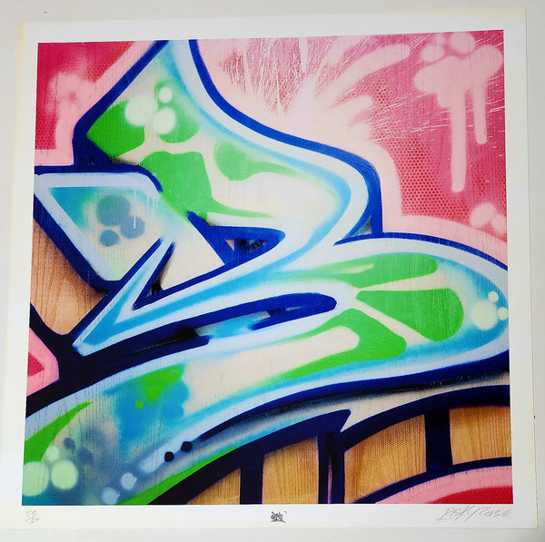 Risky B Graffiti Alphabet Letter Giclee by Risk Rock