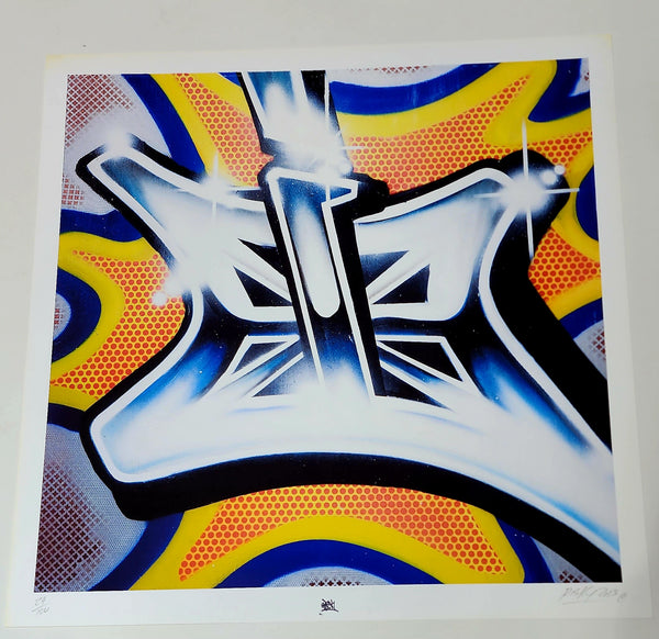 Risky I Graffiti Alphabet Letter Giclee by Risk Rock