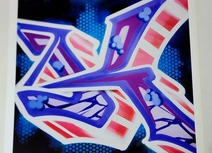 Risky K Graffiti Alphabet Letter Giclee by Risk Rock