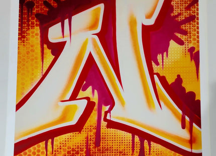 Risky N Graffiti Alphabet Letter Giclee by Risk Rock