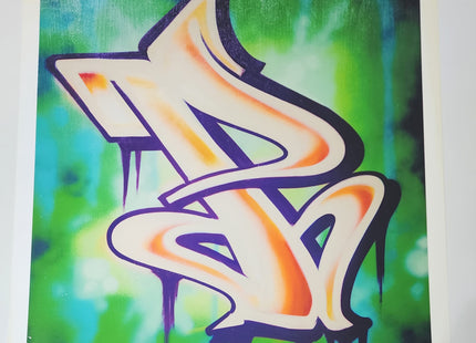 Risky P Graffiti Alphabet Letter Giclee by Risk Rock