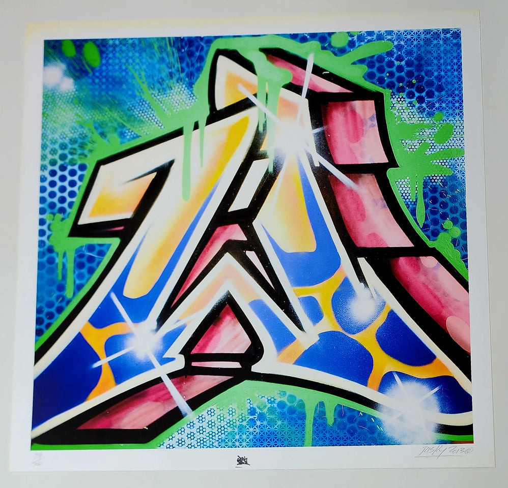 Risky W Graffiti Alphabet Letter Giclee by Risk Rock – Sprayed Paint ...
