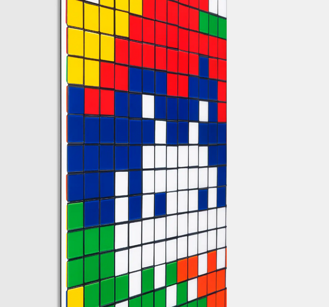 Rubik Camouflage Rubikcubism Metal Giclee Print by Invader